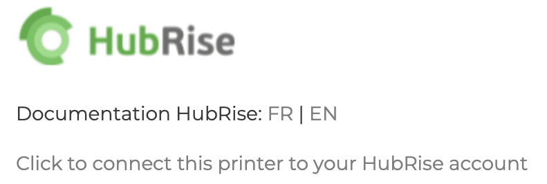 Connect to HubRise - Connect HubRise