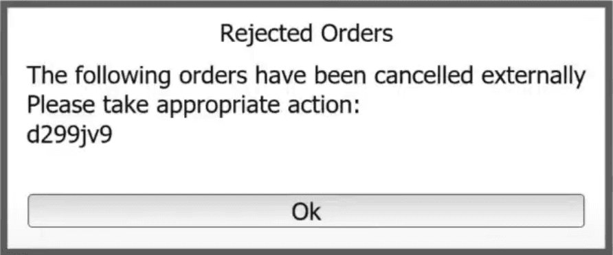 Order cancelled