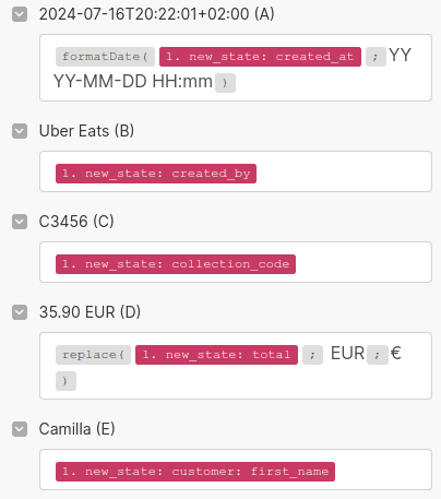 Example mapping