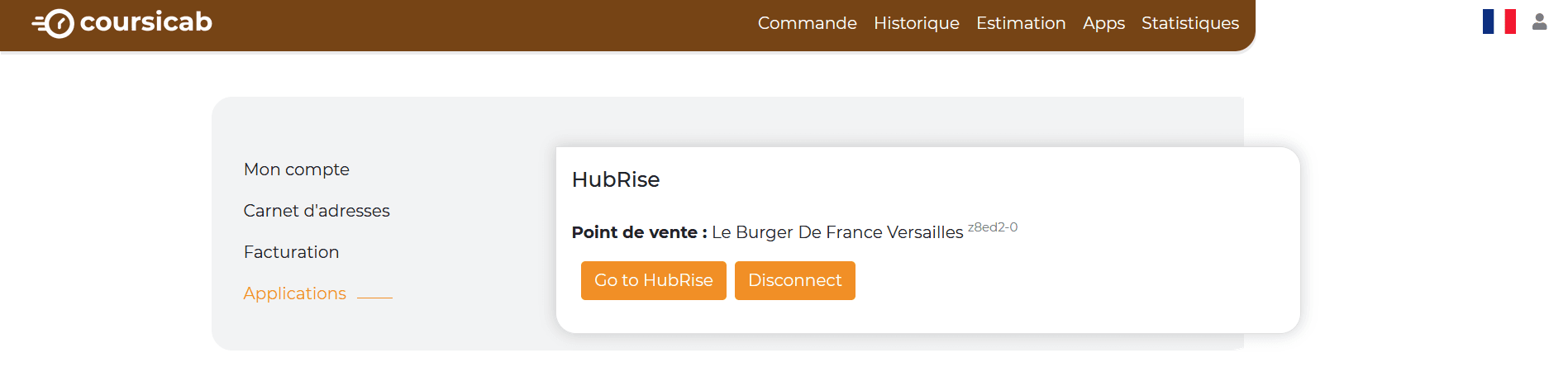 Connexion à HubRise - HubRise connecté