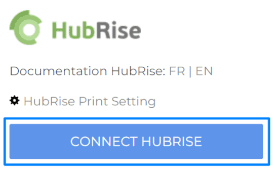 Connect to HubRise - Connect HubRise