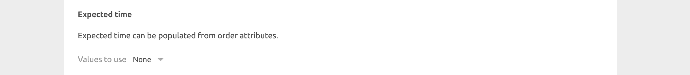 Shopify Bridge configuration page, expected time