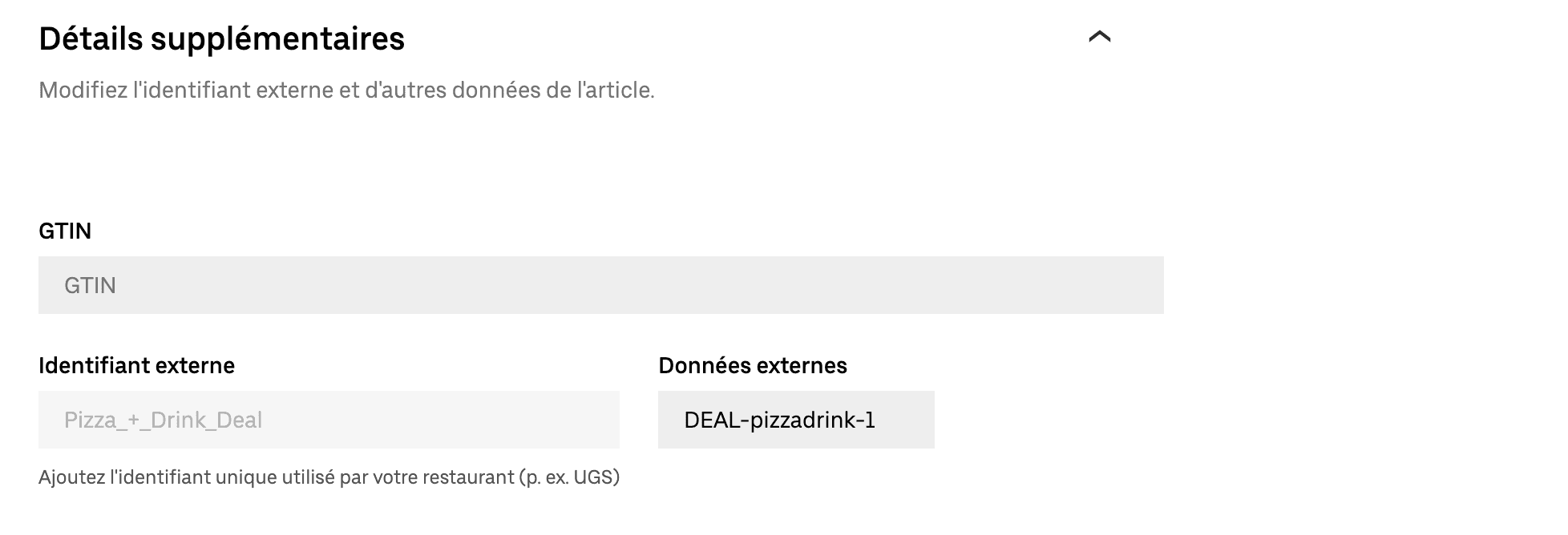 Détails de la promotion