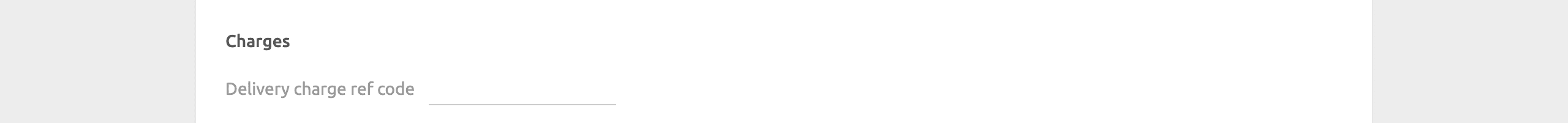 WooCommerce Bridge configuration page, charges